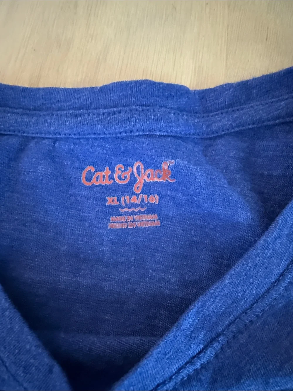 Cat & Jack Royal Blue Girls Short Sleeve Sequin Cat Tee